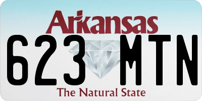 AR license plate 623MTN