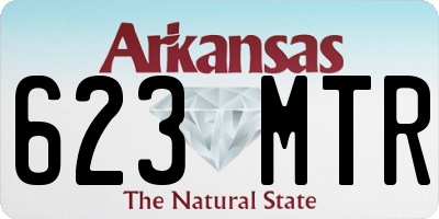 AR license plate 623MTR