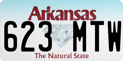 AR license plate 623MTW