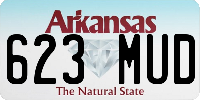 AR license plate 623MUD