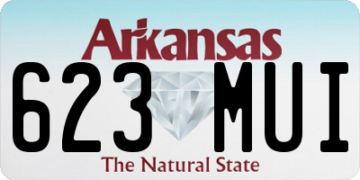 AR license plate 623MUI