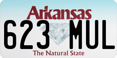 AR license plate 623MUL