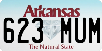 AR license plate 623MUM