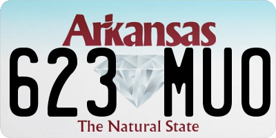 AR license plate 623MUO