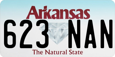 AR license plate 623NAN