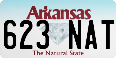 AR license plate 623NAT