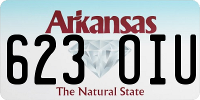 AR license plate 623OIU