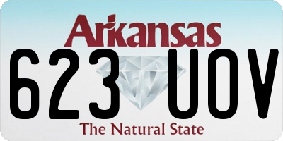 AR license plate 623UOV