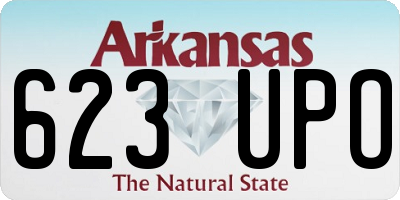 AR license plate 623UPO