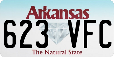AR license plate 623VFC
