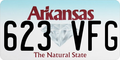 AR license plate 623VFG