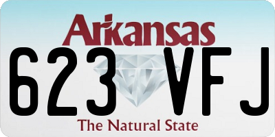 AR license plate 623VFJ