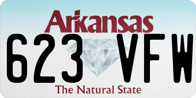 AR license plate 623VFW