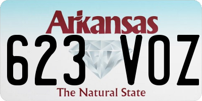 AR license plate 623VOZ