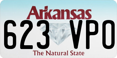 AR license plate 623VPO