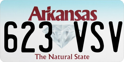 AR license plate 623VSV