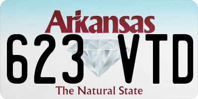 AR license plate 623VTD