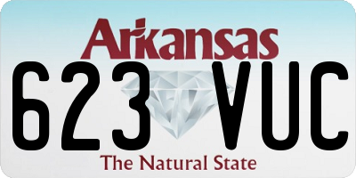 AR license plate 623VUC