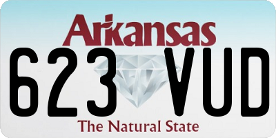 AR license plate 623VUD