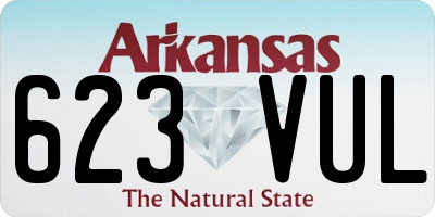AR license plate 623VUL