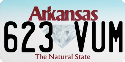 AR license plate 623VUM