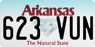 AR license plate 623VUN