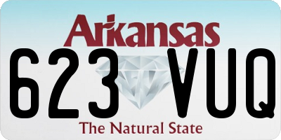 AR license plate 623VUQ