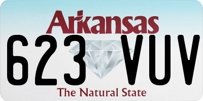 AR license plate 623VUV