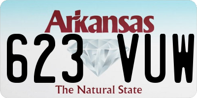 AR license plate 623VUW
