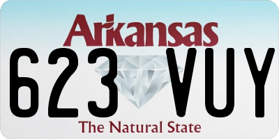 AR license plate 623VUY