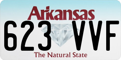 AR license plate 623VVF