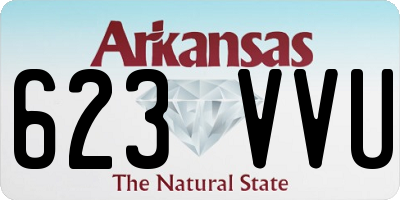 AR license plate 623VVU