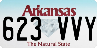 AR license plate 623VVY