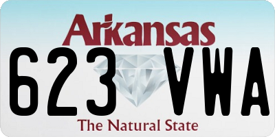 AR license plate 623VWA