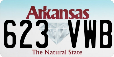 AR license plate 623VWB