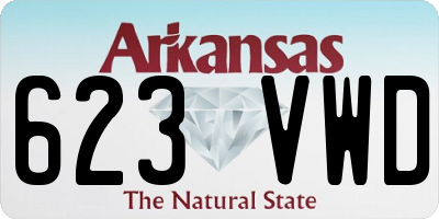 AR license plate 623VWD