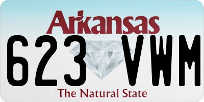 AR license plate 623VWM
