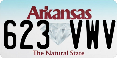 AR license plate 623VWV