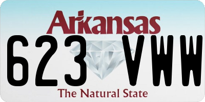 AR license plate 623VWW