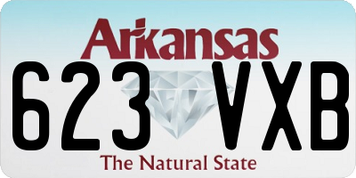 AR license plate 623VXB