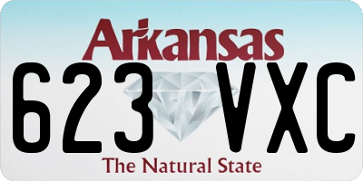 AR license plate 623VXC