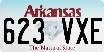 AR license plate 623VXE