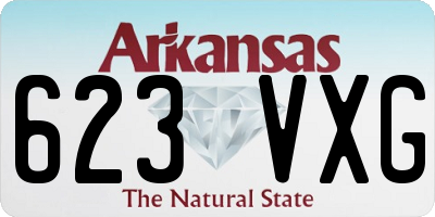 AR license plate 623VXG