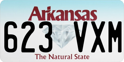 AR license plate 623VXM