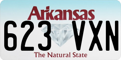AR license plate 623VXN