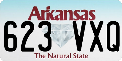 AR license plate 623VXQ