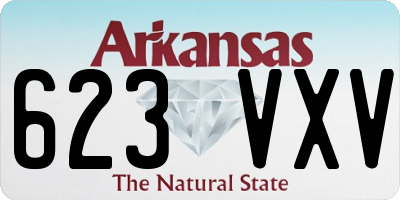 AR license plate 623VXV
