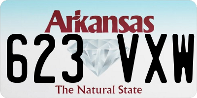 AR license plate 623VXW