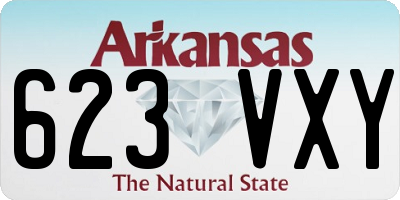 AR license plate 623VXY