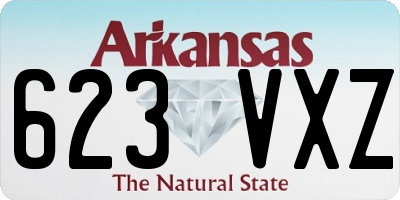 AR license plate 623VXZ
